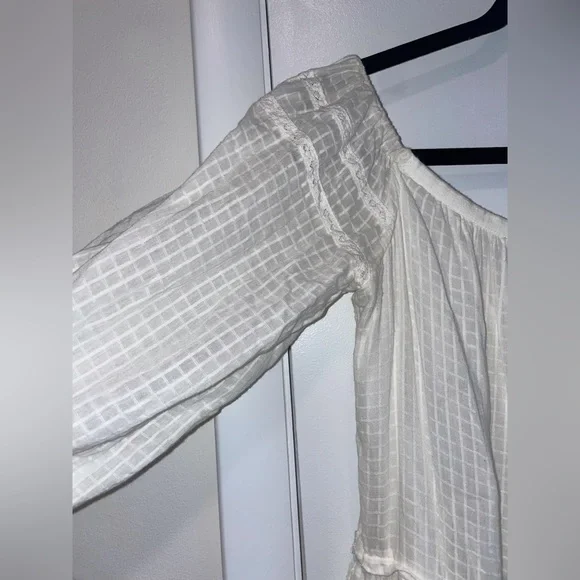 Free People Off the Shoulder White Mini Dress - Picture 3 of 4